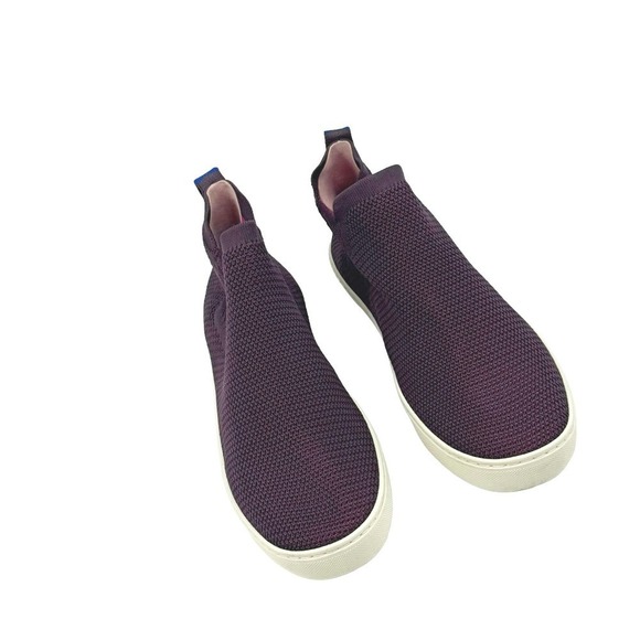 ROTHY’S The Chelsea Berry Lattice Knit High Top Sneaker Ankle Boots Size 10.5 - Picture 3 of 12